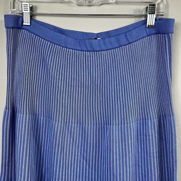 Misook Periwinkle Rib Knit Straight Midi Skirt Size M Blue Purple - Picture 2 of 11